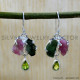 Peridot 925 Sterling Silver Earrings (SJWE-954)