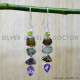 Aquamarine 925 Sterling Silver Earrings (SJWE-982)