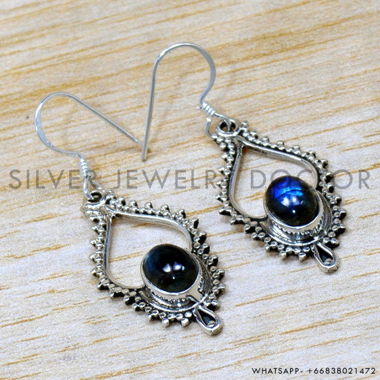 Labradorite 925 Sterling Silver Earrings (SJWE-985) Labradorite 925 Sterling Silver Earrings (SJWE-985)