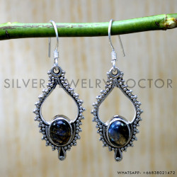 Labradorite 925 Sterling Silver Earrings (SJWE-985)