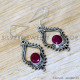 Ruby 925 Sterling Silver Earrings (SJWE-986) Ruby 925 Sterling Silver Earrings (SJWE-986)