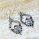 Rose Quartz 925 Sterling Silver Earrings (SJWE-995) Rose Quartz 925 Sterling Silver Earrings (SJWE-995)