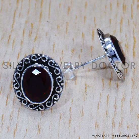 Ruby 925 Sterling Silver Earrings (SJWES-106) Ruby 925 Sterling Silver Earrings (SJWES-106)