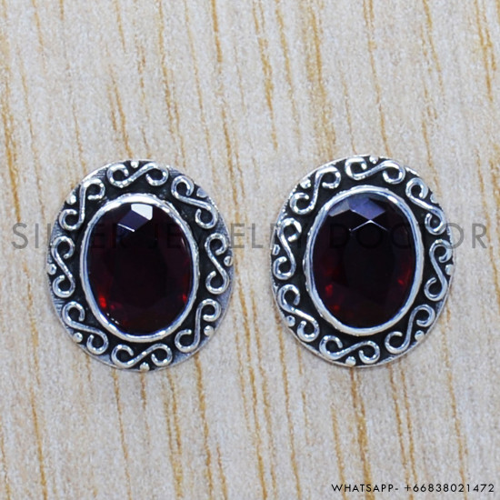 Ruby 925 Sterling Silver Earrings (SJWES-106) Ruby 925 Sterling Silver Earrings (SJWES-106)