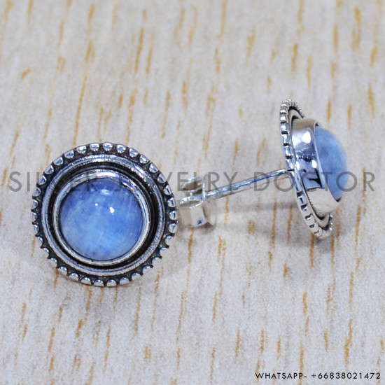 Rainbow Moonstone 925 Sterling Silver Earrings (SJWES-120) Rainbow Moonstone 925 Sterling Silver Earrings (SJWES-120)