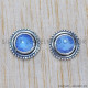 Rainbow Moonstone 925 Sterling Silver Earrings (SJWES-120) Rainbow Moonstone 925 Sterling Silver Earrings (SJWES-120)