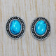 Anniversary Gift Turquoise Gemstone Jewelry 925 Sterling Silver Stud Earring SJWES-127