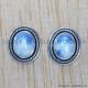 Rainbow Moonstone 925 Sterling Silver Earrings (SJWES-136) Rainbow Moonstone 925 Sterling Silver Earrings (SJWES-136)