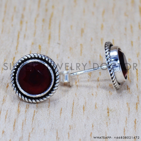 Ruby 925 Sterling Silver Earrings (SJWES-143) Ruby 925 Sterling Silver Earrings (SJWES-143)