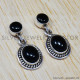 Black Onyx 925 Sterling Silver Earrings (SJWES-15)