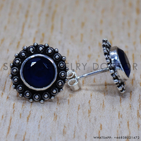 Sapphire 925 Sterling Silver Earrings (SJWES-151) Sapphire 925 Sterling Silver Earrings (SJWES-151)
