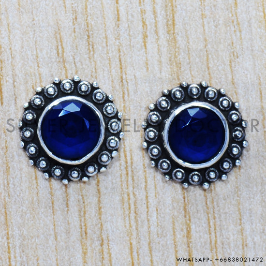 Sapphire 925 Sterling Silver Earrings (SJWES-151) Sapphire 925 Sterling Silver Earrings (SJWES-151)