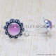 Rose Quartz 925 Sterling Silver Earrings (SJWES-166) Rose Quartz 925 Sterling Silver Earrings (SJWES-166)
