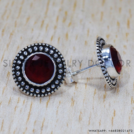 Ruby 925 Sterling Silver Earrings (SJWES-167) Ruby 925 Sterling Silver Earrings (SJWES-167)
