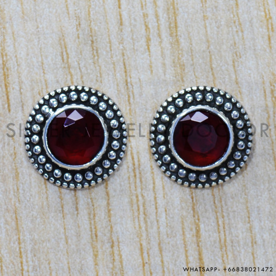 Ruby 925 Sterling Silver Earrings (SJWES-167) Ruby 925 Sterling Silver Earrings (SJWES-167)