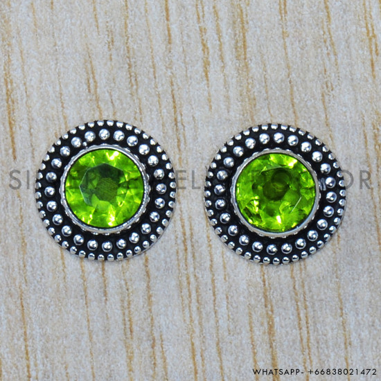 Peridot 925 Sterling Silver Earrings (SJWES-169) Peridot 925 Sterling Silver Earrings (SJWES-169)