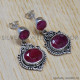 Ruby 925 Sterling Silver Earrings (SJWES-17) Ruby 925 Sterling Silver Earrings (SJWES-17)