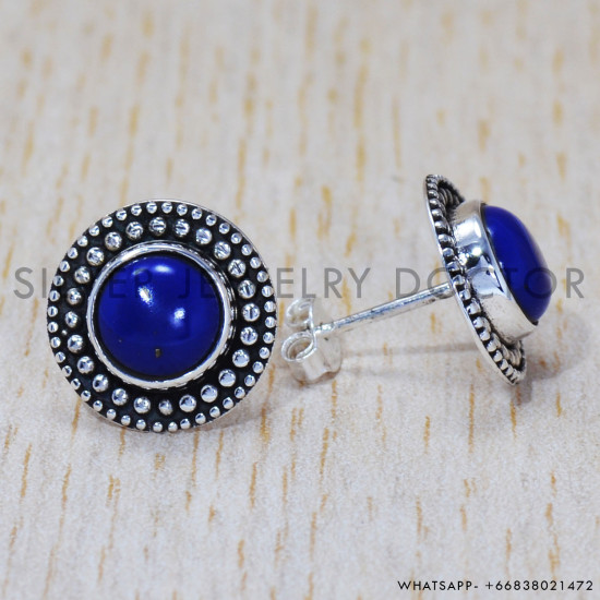 Lapis Lazuli 925 Sterling Silver Earrings (SJWES-173) Lapis Lazuli 925 Sterling Silver Earrings (SJWES-173)