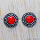 Coral 925 Sterling Silver Earrings (SJWES-174) Coral 925 Sterling Silver Earrings (SJWES-174)
