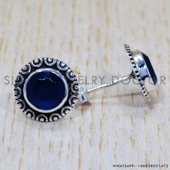 Sapphire 925 Sterling Silver Earrings (SJWES-183) Sapphire 925 Sterling Silver Earrings (SJWES-183)