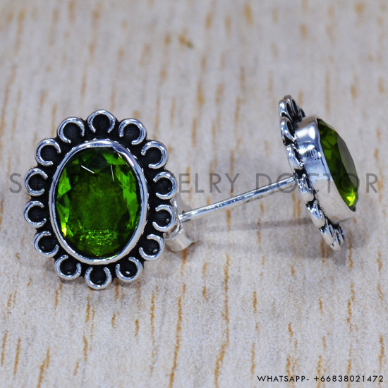 Peridot 925 Sterling Silver Earrings (SJWES-187) Peridot 925 Sterling Silver Earrings (SJWES-187)