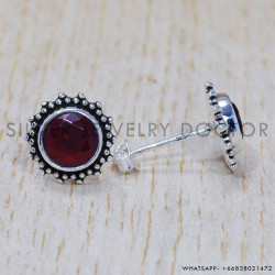 Ruby 925 Sterling Silver Earrings (SJWES-206)