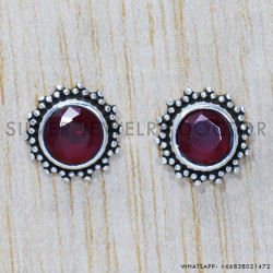 Ruby 925 Sterling Silver Earrings (SJWES-206)