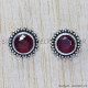 Ruby 925 Sterling Silver Earrings (SJWES-206) Ruby 925 Sterling Silver Earrings (SJWES-206)