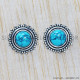 Turquoise 925 Sterling Silver Earrings (SJWES-210) Turquoise 925 Sterling Silver Earrings (SJWES-210)