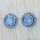 Rainbow Moonstone 925 Sterling Silver Earrings (SJWES-215)