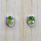 925 Sterling Silver Peridot Gemstone Jewelry Classic Stud Earrings SJWES-217