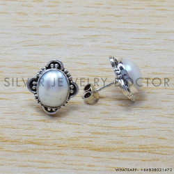Pearl 925 Sterling Silver Stud Earrings (SJWES-22) Pearl 925 Sterling Silver Stud Earrings (SJWES-22)