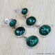 Malachite 925 Sterling Silver Stud Earrings (SJWES-220) Malachite 925 Sterling Silver Stud Earrings (SJWES-220)