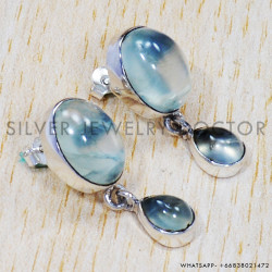 Aquamarine 925 Sterling Silver Stud Earrings (SJWES-223) Aquamarine 925 Sterling Silver Stud Earrings (SJWES-223)