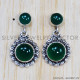 Green Onyx 925 Sterling Silver Stud Earrings (SJWES-224) Green Onyx 925 Sterling Silver Stud Earrings (SJWES-224)