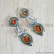 Copper Turquoise 925 Sterling Silver Earrings (SJWES-228)
