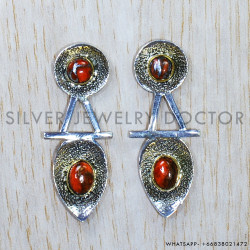 Copper Turquoise 925 Sterling Silver Earrings (SJWES-228)