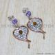 Amethyst 925 Sterling Silver Earrings (SJWES-229)