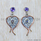 Amethyst 925 Sterling Silver Earrings (SJWES-230)