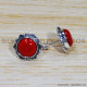 Coral 925 Sterling Silver Stud Earrings (SJWES-239)