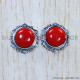 Coral 925 Sterling Silver Stud Earrings (SJWES-239)