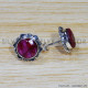 Ruby 925 Sterling Silver Stud Earrings (SJWES-240)
