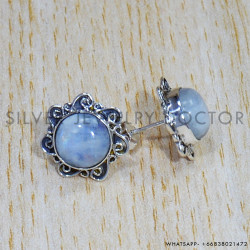Rainbow Moonstone 925 Sterling Silver Earrings (SJWES-245)