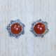 Anniversary Gift Jewelry Carnelian Gemstone Sterling Silver 925 Fine Stud Earring SJWES-248