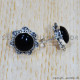 Black Onyx 925 Sterling Silver Earrings (SJWES-250)