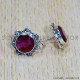 Ruby 925 Sterling Silver Earrings (SJWES-256)