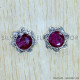 Ruby 925 Sterling Silver Earrings (SJWES-256)