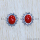 Coral 925 Sterling Silver Earrings (SJWES-258) Coral 925 Sterling Silver Earrings (SJWES-258)