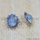 Rainbow Moonstone 925 Sterling Silver Earrings (SJWES-264) Rainbow Moonstone 925 Sterling Silver Earrings (SJWES-264)