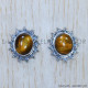 Tiger Eye 925 Sterling Silver Earrings (SJWES-265) Tiger Eye 925 Sterling Silver Earrings (SJWES-265)